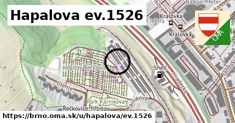 Hapalova ev.1526, Brno