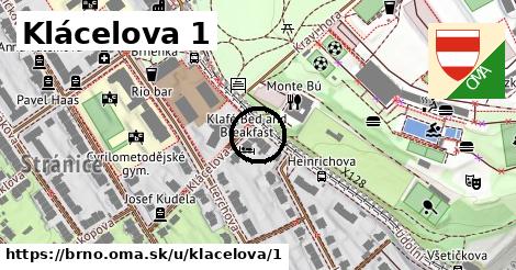 Klácelova 1, Brno