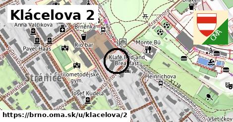 Klácelova 2, Brno