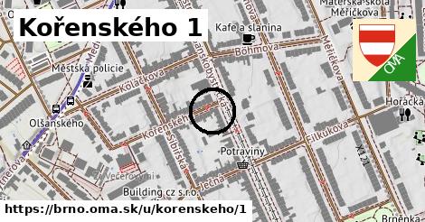 Kořenského 1, Brno