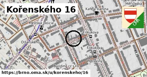 Kořenského 16, Brno