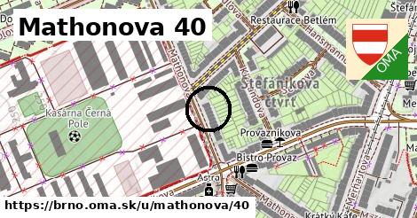 Mathonova 40, Brno