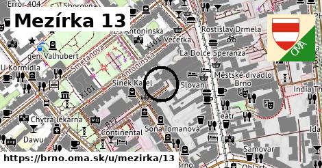 Mezírka 13, Brno