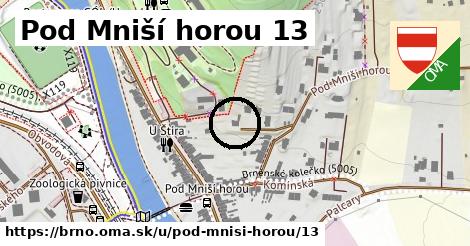 Pod Mniší horou 13, Brno