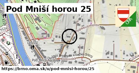 Pod Mniší horou 25, Brno