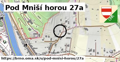 Pod Mniší horou 27a, Brno