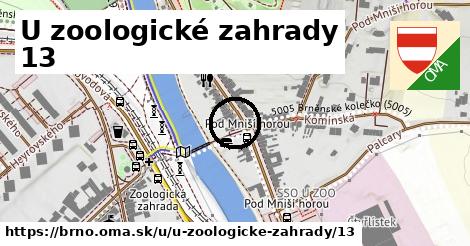 U zoologické zahrady 13, Brno