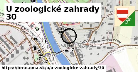 U zoologické zahrady 30, Brno