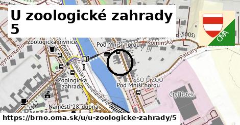 U zoologické zahrady 5, Brno