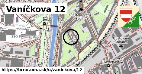 Vaníčkova 12, Brno