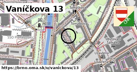 Vaníčkova 13, Brno