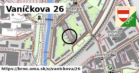 Vaníčkova 26, Brno