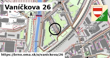 Vaníčkova 26, Brno