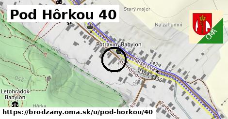 Pod Hôrkou 40, Brodzany