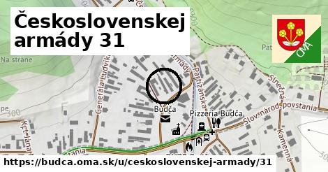 Československej armády 31, Budča