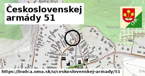 Československej armády 51, Budča