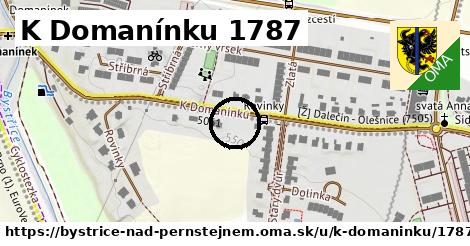 K Domanínku 1787, Bystřice nad Pernštejnem