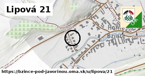 Lipová 21, Bzince pod Javorinou