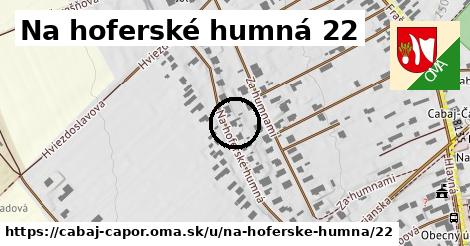 Na hoferské humná 22, Cabaj - Čápor