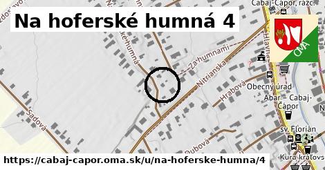 Na hoferské humná 4, Cabaj - Čápor