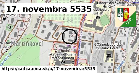 17. novembra 5535, Čadca