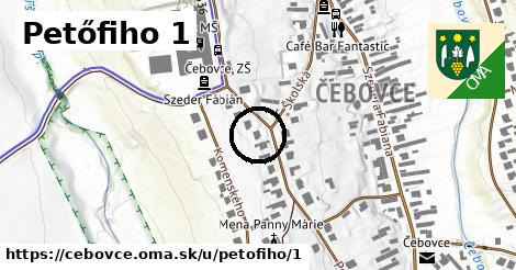 Petőfiho 1, Čebovce