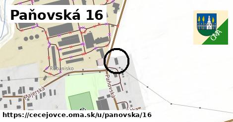 Paňovská 16, Čečejovce