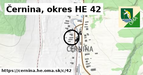 Černina, okres HE <span class="supisne">42</span>