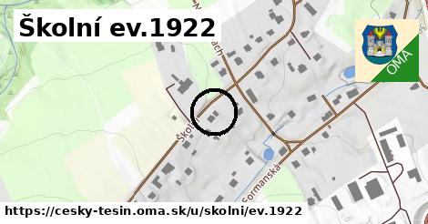 Školní ev.1922, Český Těšín