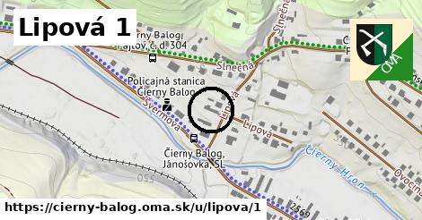 Lipová 1, Čierny Balog