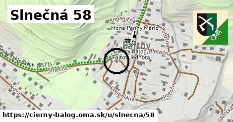 Slnečná 58, Čierny Balog