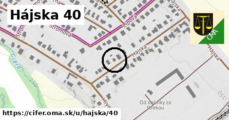 Hájska 40, Cífer