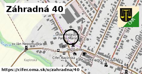 Záhradná 40, Cífer