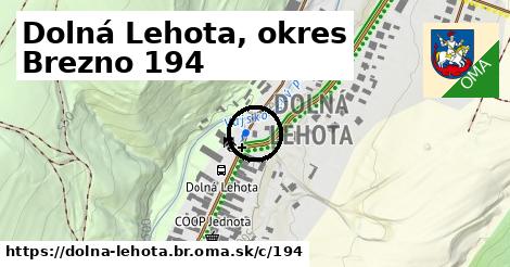 Dolná Lehota, okres Brezno <span class="supisne">194</span>