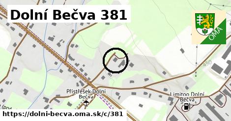 Dolní Bečva <span class="supisne">381</span>