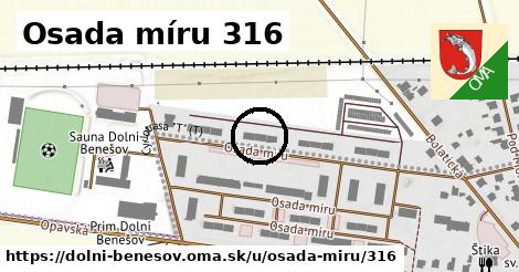 Osada míru 316, Dolní Benešov