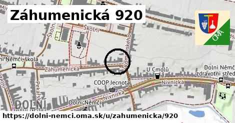 Záhumenická 920, Dolní Němčí