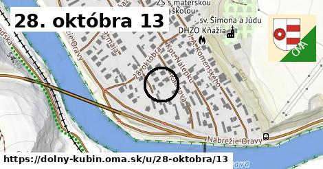 28. októbra 13, Dolný Kubín