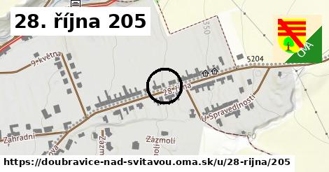 28. října 205, Doubravice nad Svitavou