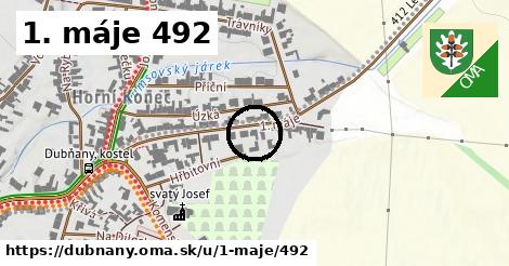 1. máje 492, Dubňany