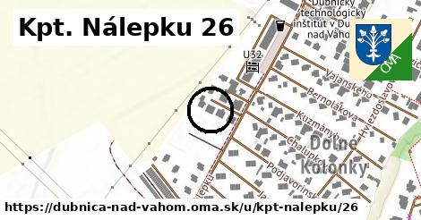 Kpt. Nálepku 26, Dubnica nad Váhom