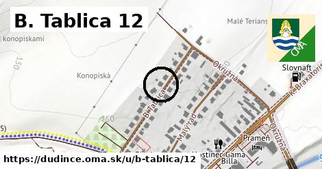 B. Tablica 12, Dudince