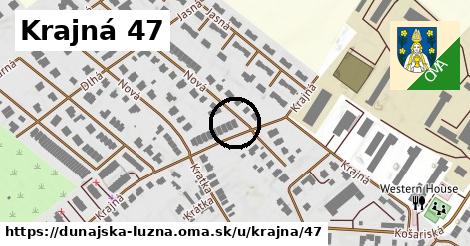 Krajná 47, Dunajská Lužná