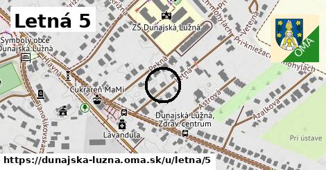 Letná 5, Dunajská Lužná