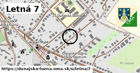 Letná 7, Dunajská Lužná