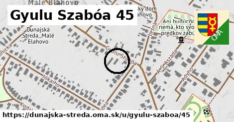 Gyulu Szabóa 45, Dunajská Streda