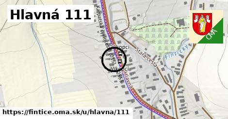 Hlavná 111, Fintice