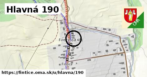 Hlavná 190, Fintice