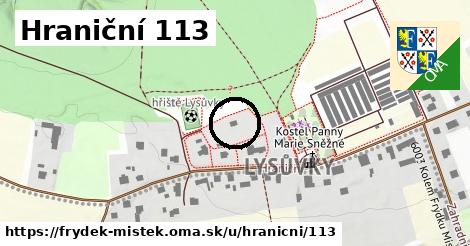 Hraniční 113, Frýdek-Místek