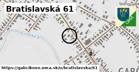 Bratislavská 61, Gabčíkovo